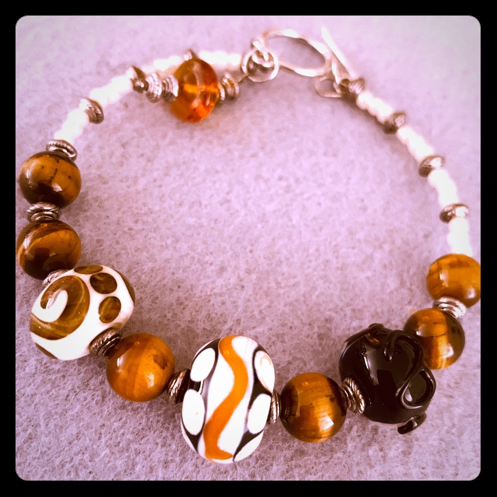 Coffee and cream bracelet